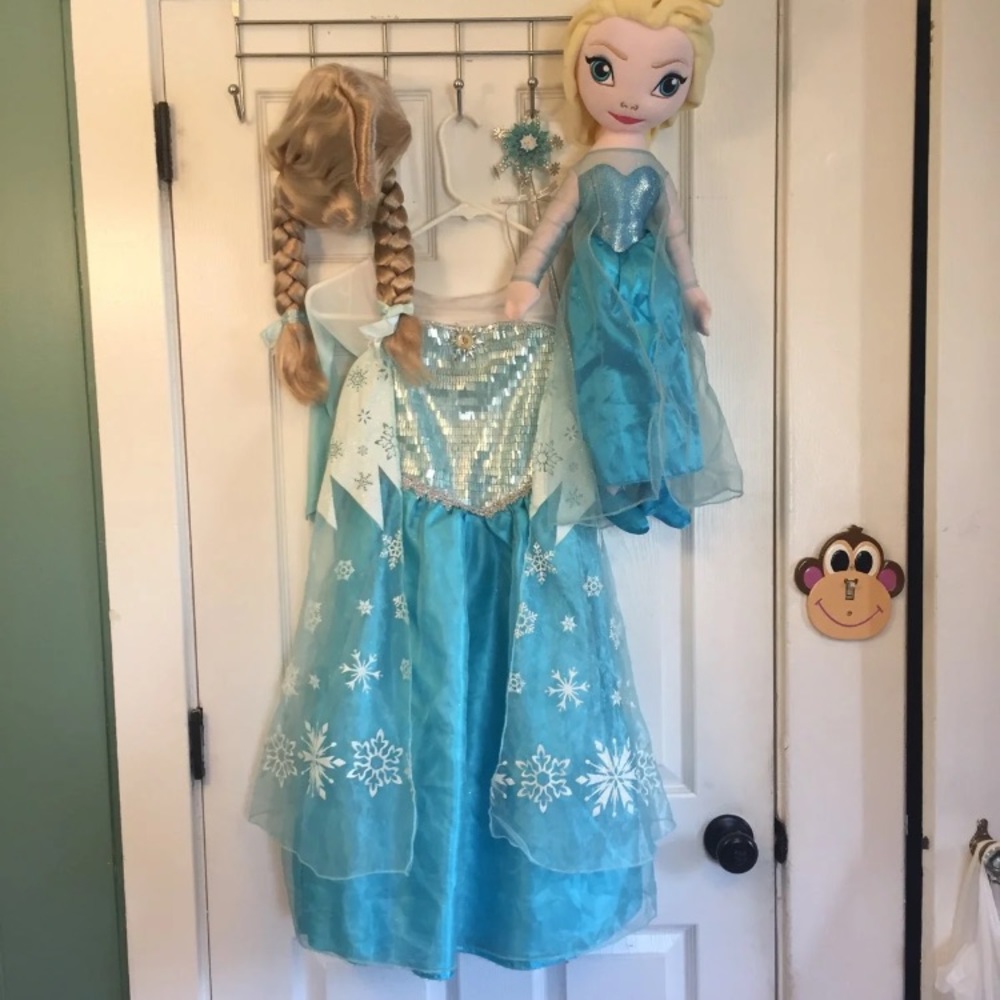 Disney Princess Frozen Elsa Dress Wig Wand Plush